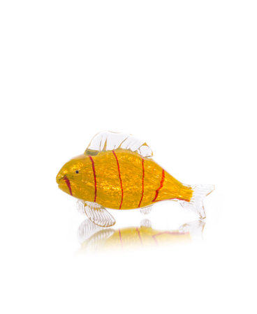 Colorful glass fish - vintage home decorの写真素材