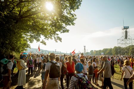 Krakow, Poland - July 29, 2016: world youth day in Krakow, Polandのeditorial素材