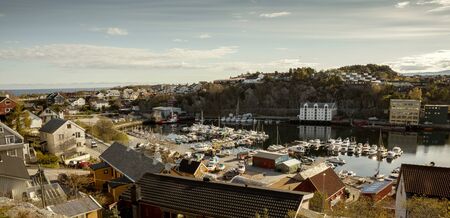 Panorama of Kristiansund city in Norwayの写真素材