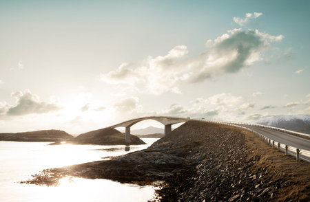 Atlantic Road in Norwayの写真素材