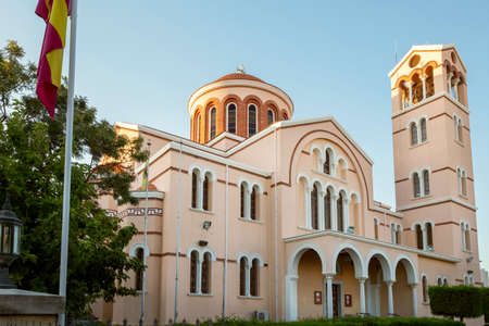 Landmark building in old town of Limassol, Cyprusの写真素材