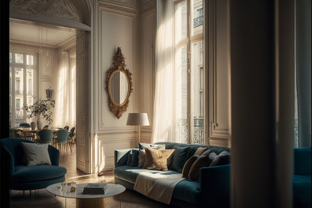 Generative AI illustration of glamour modern style interior designの素材