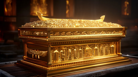 The Ark of the Covenant also known as the Ark of the Testimony or the Ark of Godの素材