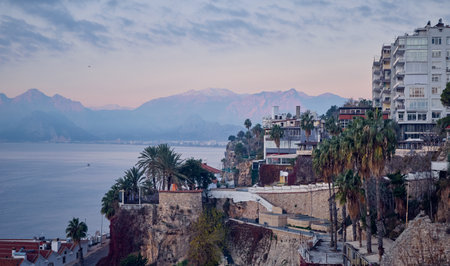 Turkish riviera in Antalya city, Turkeyの写真素材