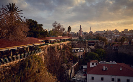 Downtown of Antalya city in Turkeyの写真素材