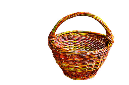 The basket which is skillfully weaved out of willow rods. Ware for collecting mushrooms, apples and...