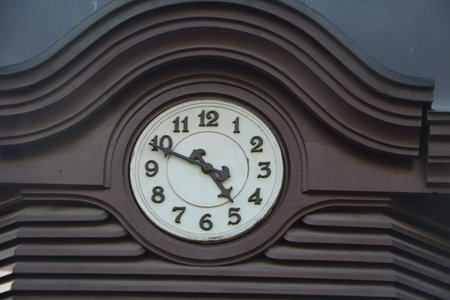Image of spring Time Change. Summer back concept. Vintage alarm Clock outdoors. Daylight Saving...