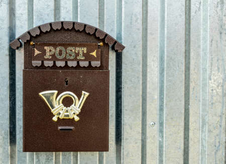Mail On Mailbox Showing Delivered Correspondenceの写真素材
