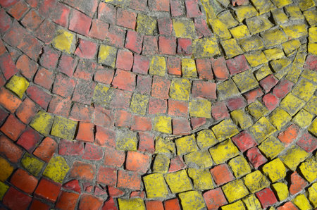 Abstract texture of the glass rod and smalt mosaics.Matte smalt mosaic decorates.A fragment of a...