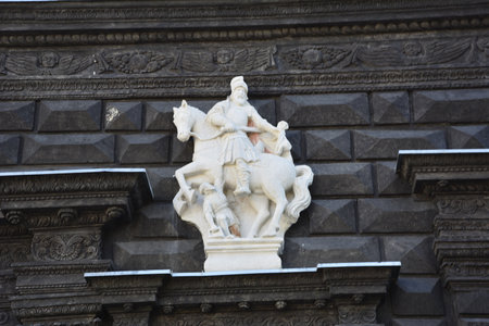 Lviv. Ukraine.May.2021.Black House is a remarkable Renaissance building on the Market Square. It was built for Italian tax-collector Tomaso Alberti in 1577. architect Piotr Krasowski.のeditorial素材