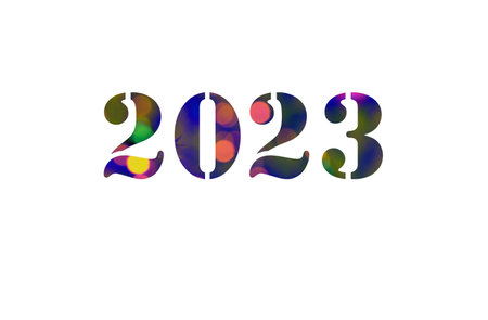Happy New Year 2023 Year!Happy New Year 2023 text design.A set of number 2023.