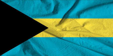 Bahamas Waving Flag .Flag of the Commonwealth of the Bahamas .の写真素材