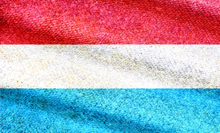 Flag of the Grand Duchy of Luxembourg .National Flag of Luxembourg - Rectangular Shape patriotic symbol .の写真素材
