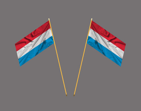 Flag of the Grand Duchy of Luxembourg .National Flag of Luxembourg - Rectangular Shape patriotic symbol .の写真素材