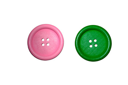 Set of sewing buttons on white background, banner design.Set of colored sewing buttons.