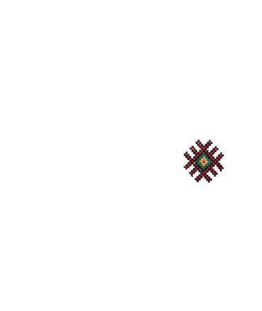 Traditional Ukrainian embroidery on white canvas as background, closeup. National handicraft.The...