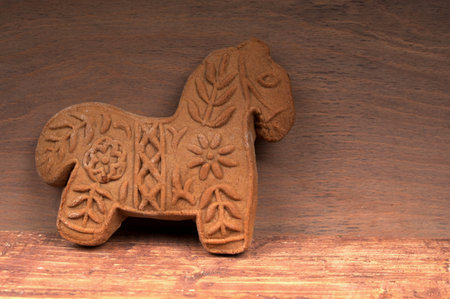 Traditional honey biscuits. Gingerbread biscuit glazing. New Year's traditions. A sweet holiday...