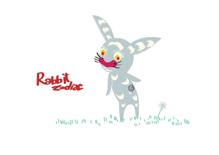 zodiac rabbitのイラスト素材