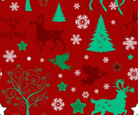 Christmas background, seamless tiling, great choice for wrapping paper patternの写真素材