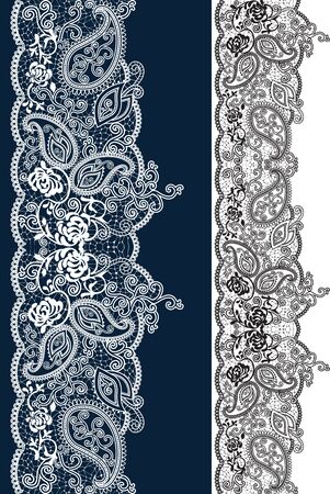Seamless lace. All elements and textures are individual objects. Vector illustration scale to any size.の写真素材