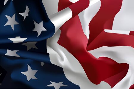 American flag, vector color Illustrationの写真素材