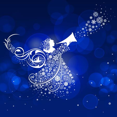 Christmas angel. Vector iilustration.の写真素材