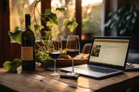 Winery's Perfect Storage for Aging Delicious Wine. Generative AI.の素材