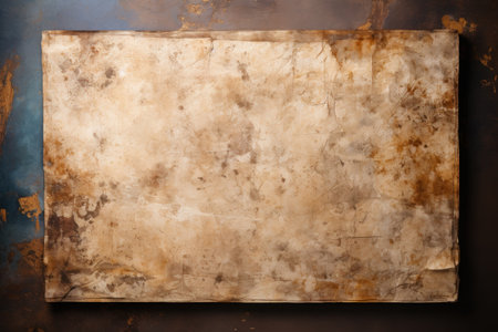 Vintage parchment paper with an antique, weathered texture, generative aiの写真素材