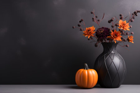 orange flower bouquet on idea for living room Halloween decoration, Generative Aiの素材