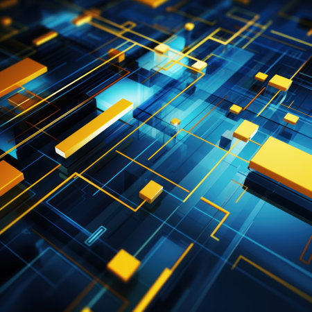 Modern digital abstract 3D background. Generative AIの素材
