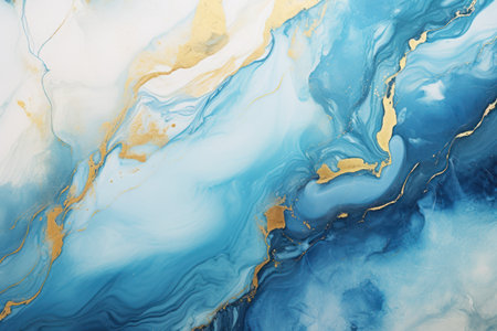 Abstract background illustration - Green turquoise color with liquid fluid marbled paper texture banner texture, Generative Aiの素材