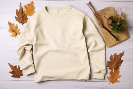 Blank green sweatshirt in front and back view, mockup, isolated, white background, generative AIの素材