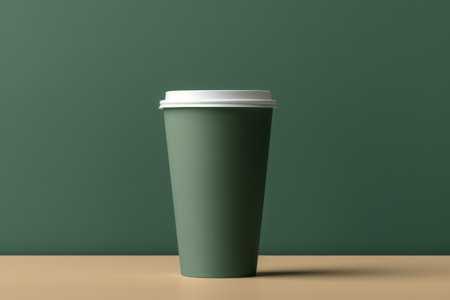 paper mockup coffee tea plastic take go away cup .Generative AIの素材