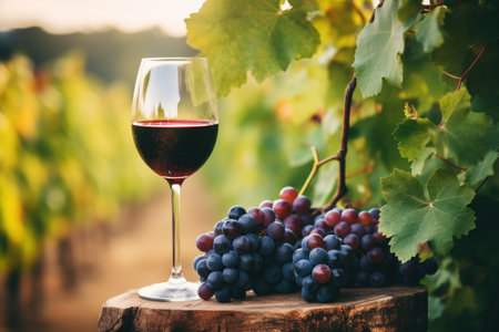 Winery's Perfect Storage for Aging Delicious Wine. Generative AI.の素材