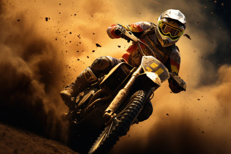Speedway FIM Grand PIX , motorcycle races - An hand drawn .AI Generative.の素材