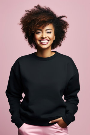 Blank mockup sweater , mockup shirt . Generative AI.の素材