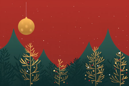 Christmas celebration background template illustration. copy space decoration, banner. AI generative.の素材