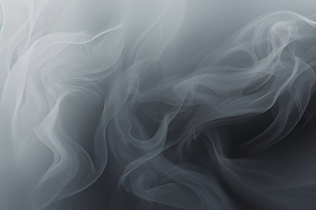 grey smoke swirls around suspended in space . GENERATIVE AI.の素材