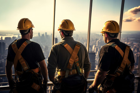 Elevating Window Cleaning Standards with Industrial Mountaineering. generative ai.の素材