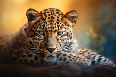 Close up of a roaring leopard isolated of transparent background. generative ai.の素材