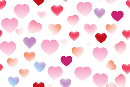 Layered hearts background. Lovely backdrop. Generative AI.の素材