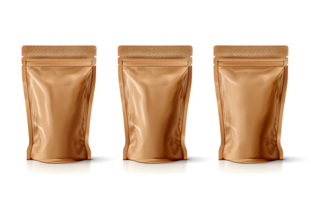 zip lock food packaging mockup isolated on transparent background. Generative AI..の素材