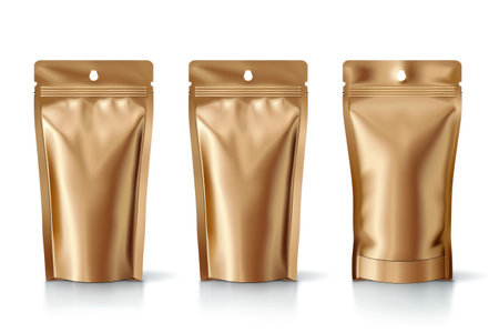 zip lock food packaging mockup isolated on transparent background. Generative AI..の素材