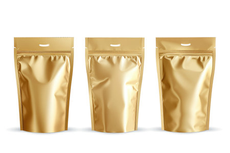 zip lock food packaging mockup isolated on transparent background. Generative AI..の素材