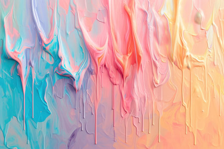 Colorful acrylic paint dripping with liquid drops. holi festival Generative AI.の素材