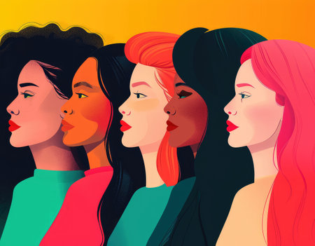international women's day. Women's history month celebration background .generative ai.の素材