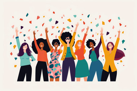 international women's day. Women's history month celebration background .generative ai.の素材