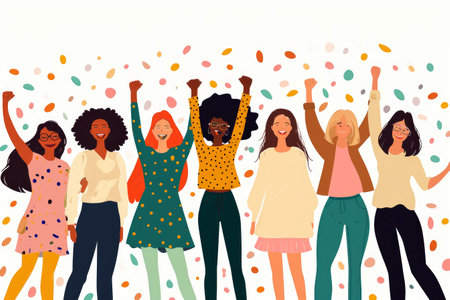 international women's day. Women's history month celebration background .generative ai.の素材