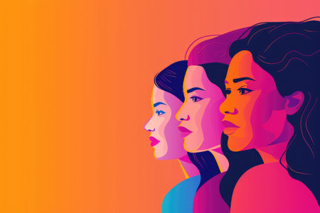 international women's day. Women's history month celebration background .generative ai.の素材