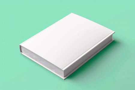 blank white book cover for mockup. isolated background . Generative AI.の素材